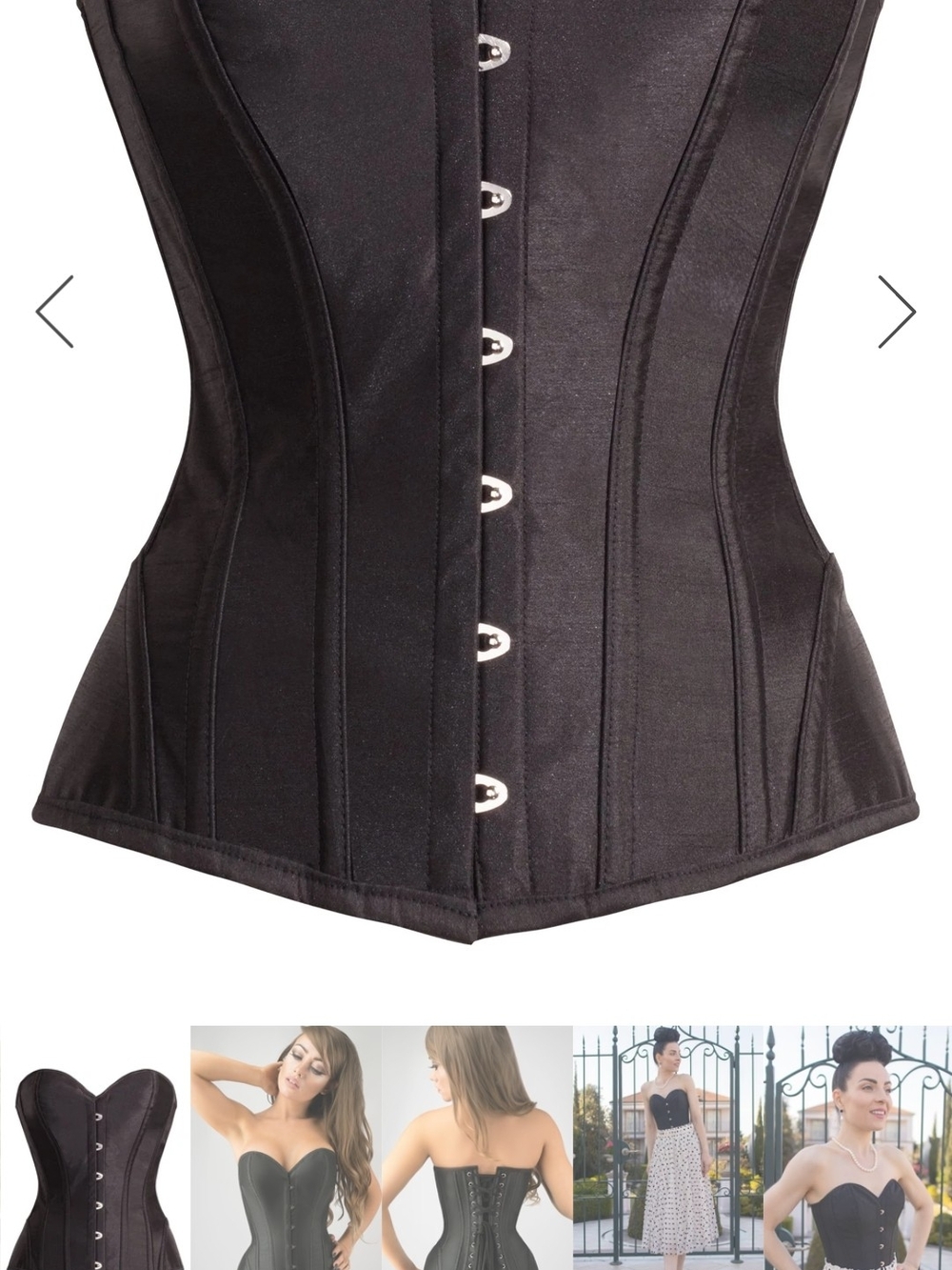 Corset Story Instant Shape Classic Overbust - Jet Black. UK16
